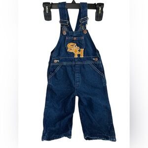 Round House Denim Bib Overalls 3T Sam Houston State University Sammy Bearkat Vtg